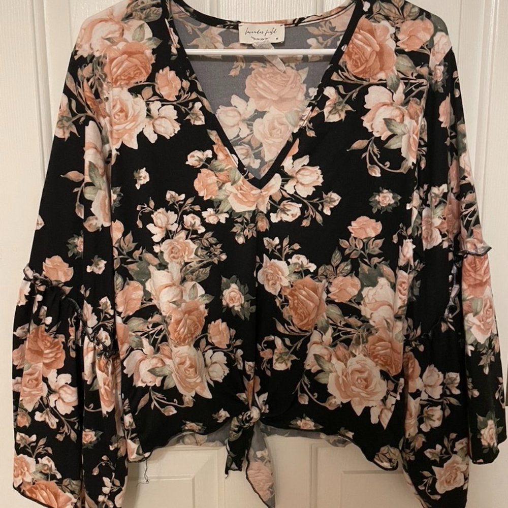 Floral Bell Sleeve Blouse
